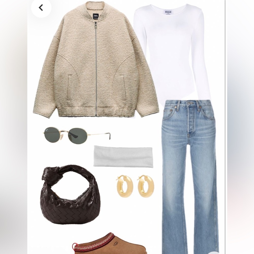 BOUCLÉ OVERSIZE BOMBER JACKET